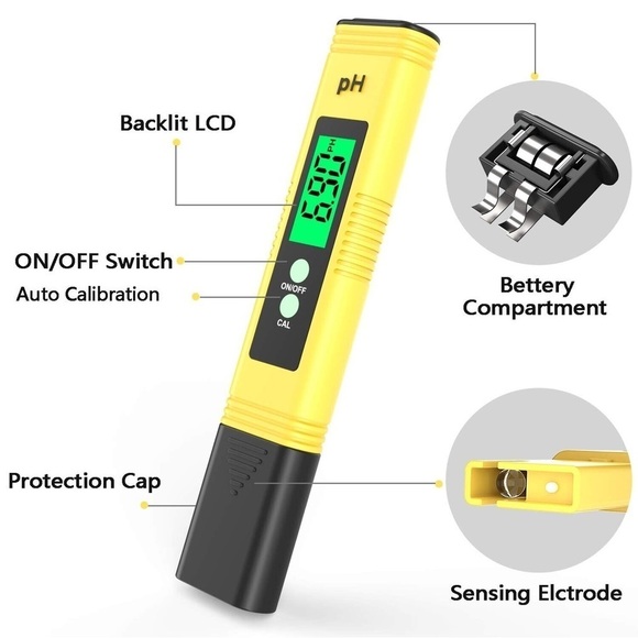 Digital PH Meter, PH Meter 0.01 PH High Accuracy Water Quality Tester with 0-14 - Picture 2 of 7